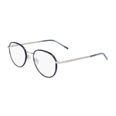 Shop Zeiss Zs22104 Eyeglasses In 460 Blue/silver/turtle