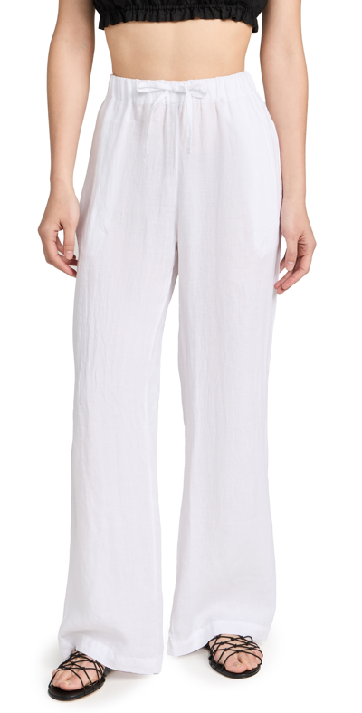 Shop Wyeth Justine Linen Pants White