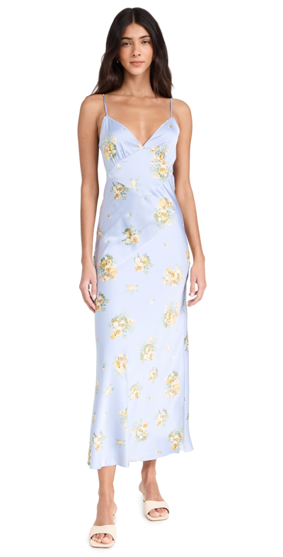 Shop Bardot Malinda Slip Dress Baby Blue Floral