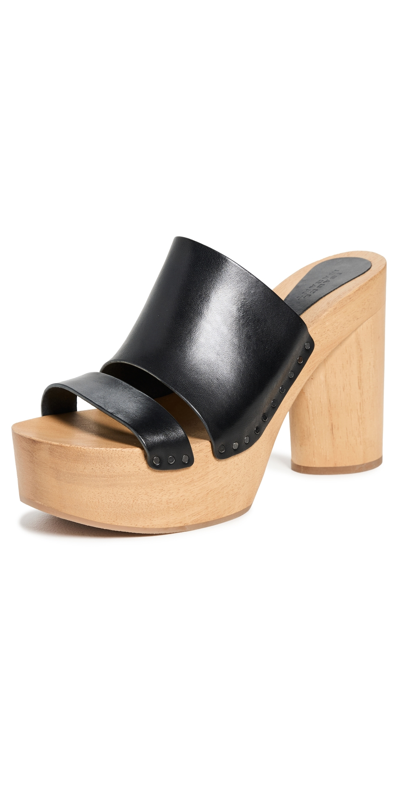Isabel Marant Hyun 120mm Platform Clogs In Black