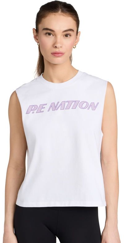 Shop P.e Nation P. E Nation Double Jump Tan Optic White
