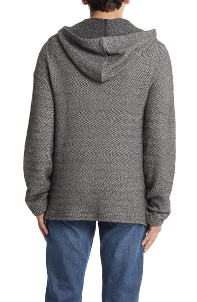 Faherty Herringbone French Terry Beach Hoodie In Granite