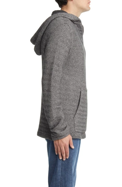 Shop Faherty Herringbone French Terry Beach Hoodie In Granite