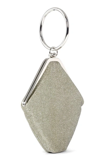 Ganni Diamond Glitter Ring Handle Bag In Gold