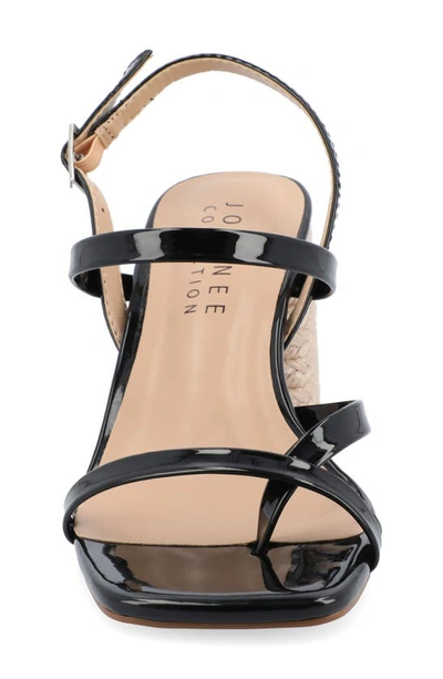 Journee Collection Issmia Block Heel Bow Sandal In Black