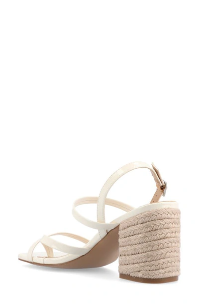 Journee Collection Olivina Jute Block Heel Slingback Sandal In Off White