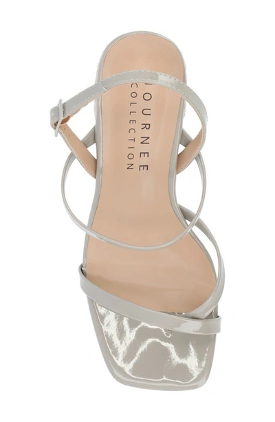 Journee Collection Olivina Jute Block Heel Slingback Sandal In Grey