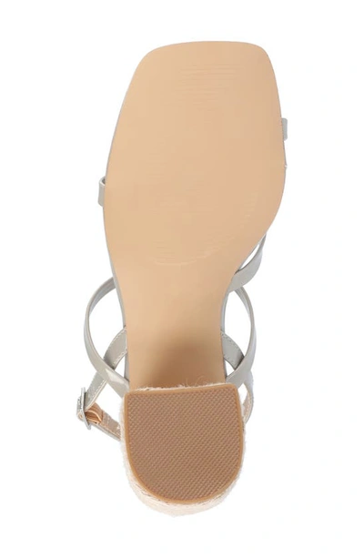 Journee Collection Olivina Jute Block Heel Slingback Sandal In Grey