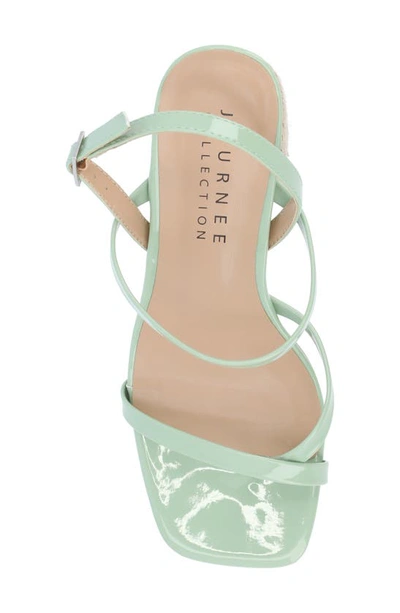 Journee Collection Olivina Jute Block Heel Slingback Sandal In Sage