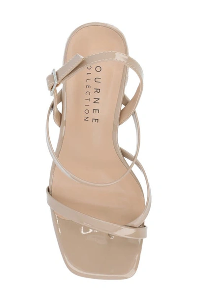 Journee Collection Olivina Jute Block Heel Slingback Sandal In Taupe
