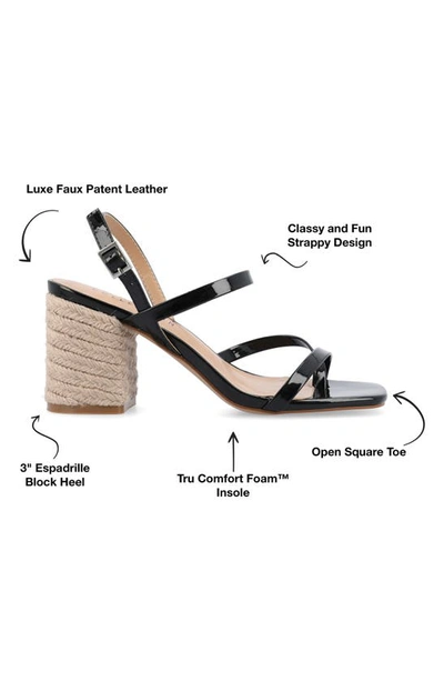 Shop Journee Collection Olivina Jute Block Heel Slingback Sandal In Black