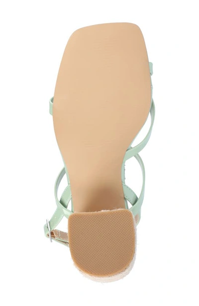 Journee Collection Olivina Jute Block Heel Slingback Sandal In Sage