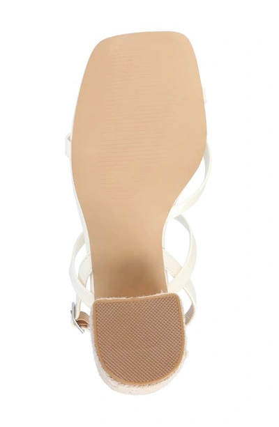 Journee Collection Olivina Jute Block Heel Slingback Sandal In Off White