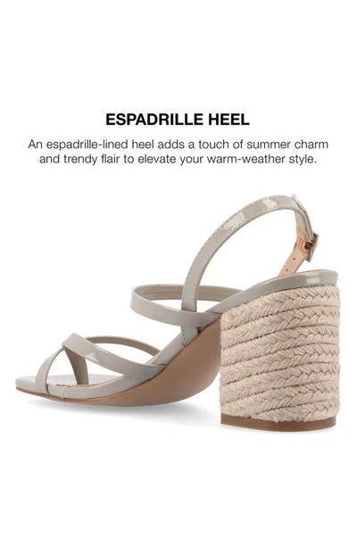 Journee Collection Olivina Jute Block Heel Slingback Sandal In Grey