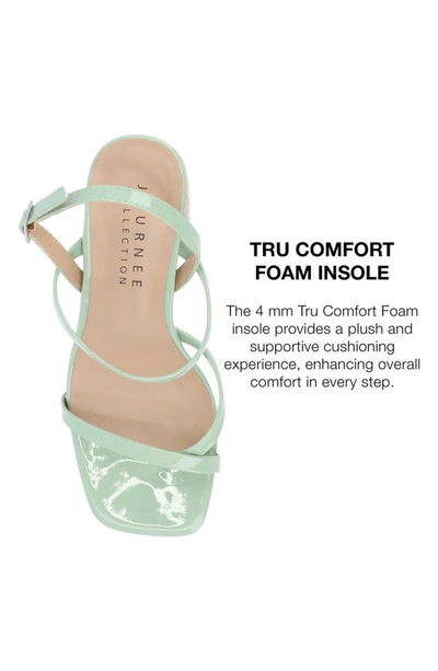 Journee Collection Olivina Jute Block Heel Slingback Sandal In Sage