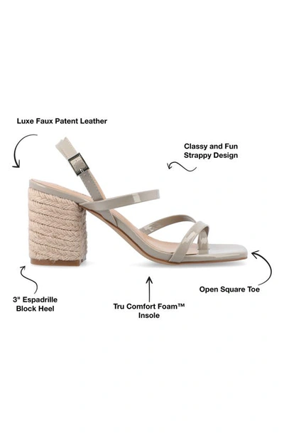 Journee Collection Olivina Jute Block Heel Slingback Sandal In Grey