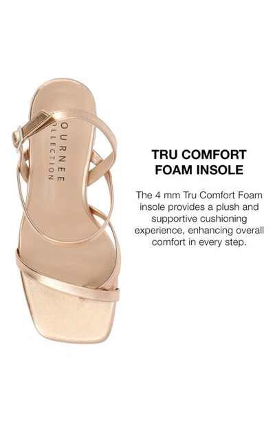 Journee Collection Olivina Jute Block Heel Slingback Sandal In Champagne