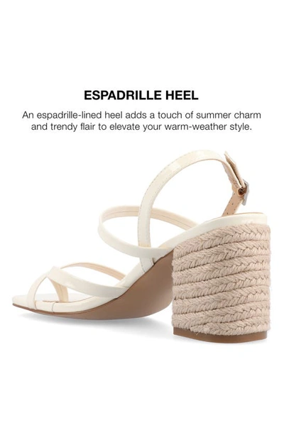 Journee Collection Olivina Jute Block Heel Slingback Sandal In Off White