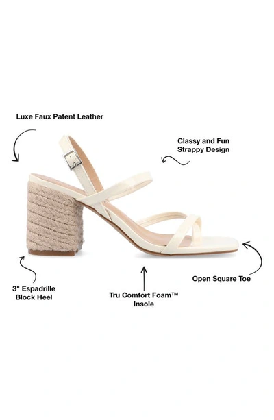 Journee Collection Olivina Jute Block Heel Slingback Sandal In Off White