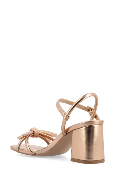 Journee Collection Meryl Block Heel Sandal In Champagne