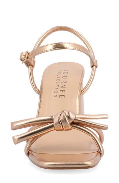 Journee Collection Meryl Block Heel Sandal In Champagne