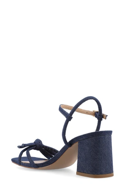Journee Collection Meryl Block Heel Sandal In Dark Denim