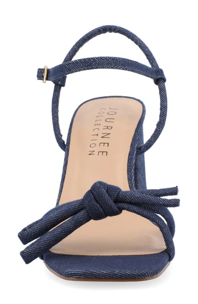 Journee Collection Meryl Block Heel Sandal In Dark Denim