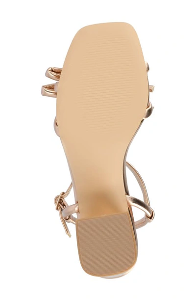 Journee Collection Meryl Block Heel Sandal In Champagne