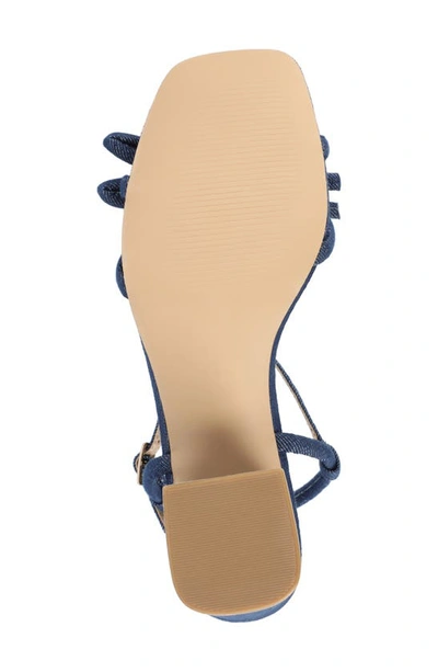 Journee Collection Meryl Block Heel Sandal In Dark Denim