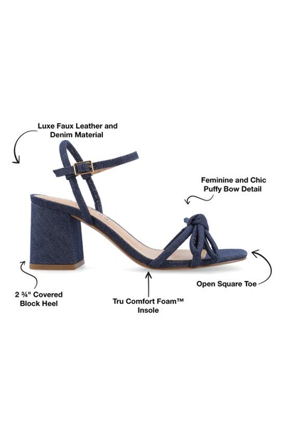 Journee Collection Meryl Block Heel Sandal In Dark Denim