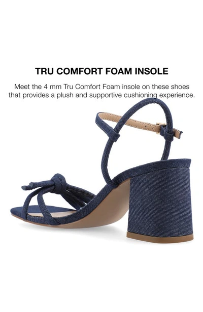 Journee Collection Meryl Block Heel Sandal In Dark Denim