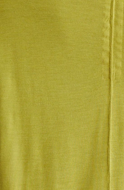 Rick Owens Hiked Asymmetric Drape Detail T-shirt In Acid