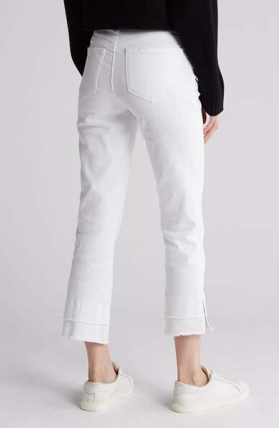 Shop Democracy 'ab'tech Kick Flare Jeans In White