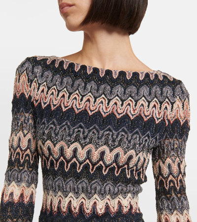 Shop Missoni Lamé Minidress In Multicoloured