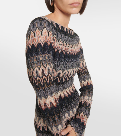 Shop Missoni Lamé Minidress In Multicoloured