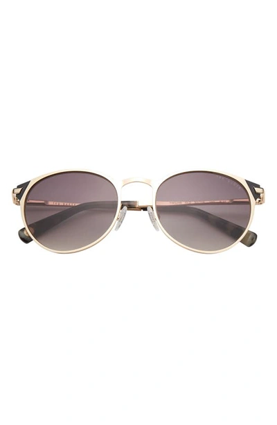 Shop Ted Baker London 53mm Round Sunglasses In Gold