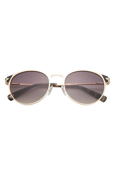 Ted Baker 53mm Round Sunglasses In Gold