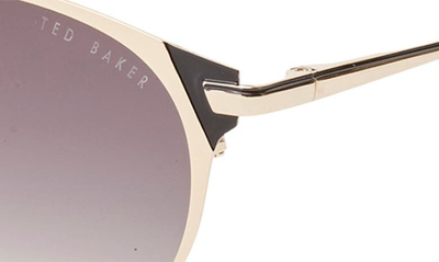 Shop Ted Baker 53mm Round Sunglasses In Gold