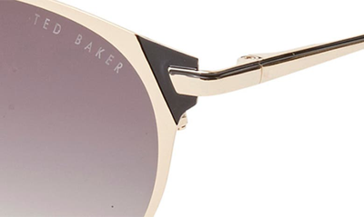 Shop Ted Baker London 53mm Round Sunglasses In Gold