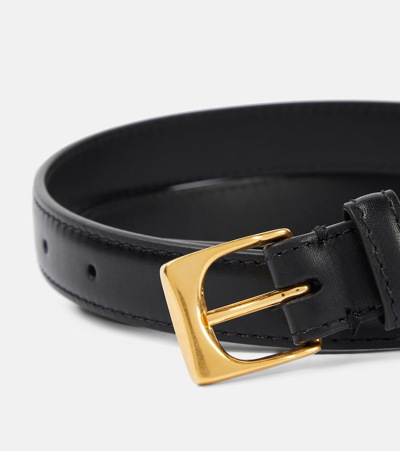 Shop The Row Slim Leather Belt In Black