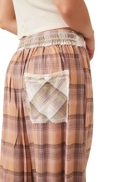 Shop Free People Fallin' For Flannel Lounge Pants In Tan Combo