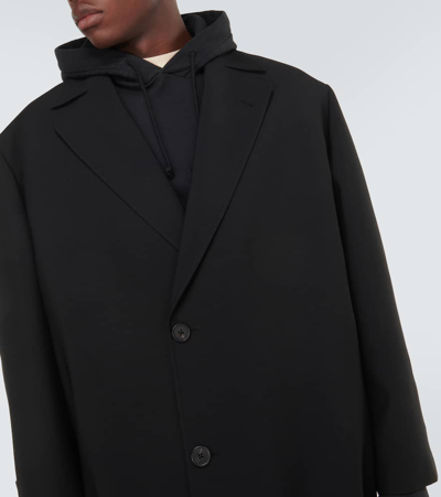 Shop The Row Pers Double-breasted Virgin Wool Overcoat In Black