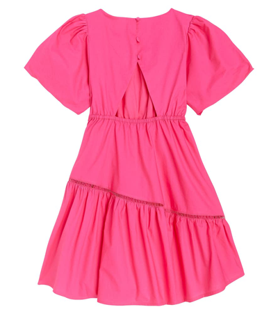 Shop Scotch & Soda Gathered Tiered Cotton Dress In Pink