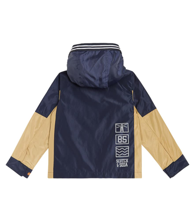 Shop Scotch & Soda Colorblocked Technical Jacket In Blue