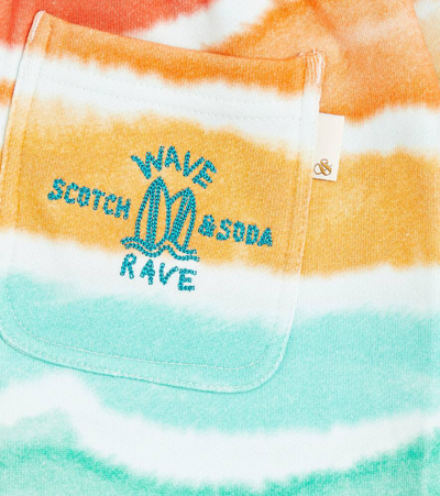 Shop Scotch & Soda Striped Cotton Jersey Shorts In Multicoloured