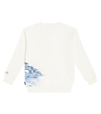 Shop Scotch & Soda Printed Cotton Jersey Sweatshirt In White