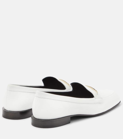 Shop Victoria Beckham Leather Loafers In White