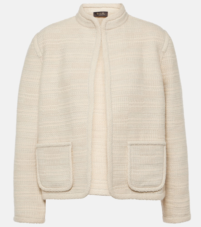 Shop Loro Piana Kiso Cashmere And Silk Jacket In Neutrals