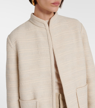 Shop Loro Piana Kiso Cashmere And Silk Jacket In Neutrals