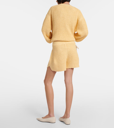 Shop Loro Piana Silk-blend Shorts In Beige